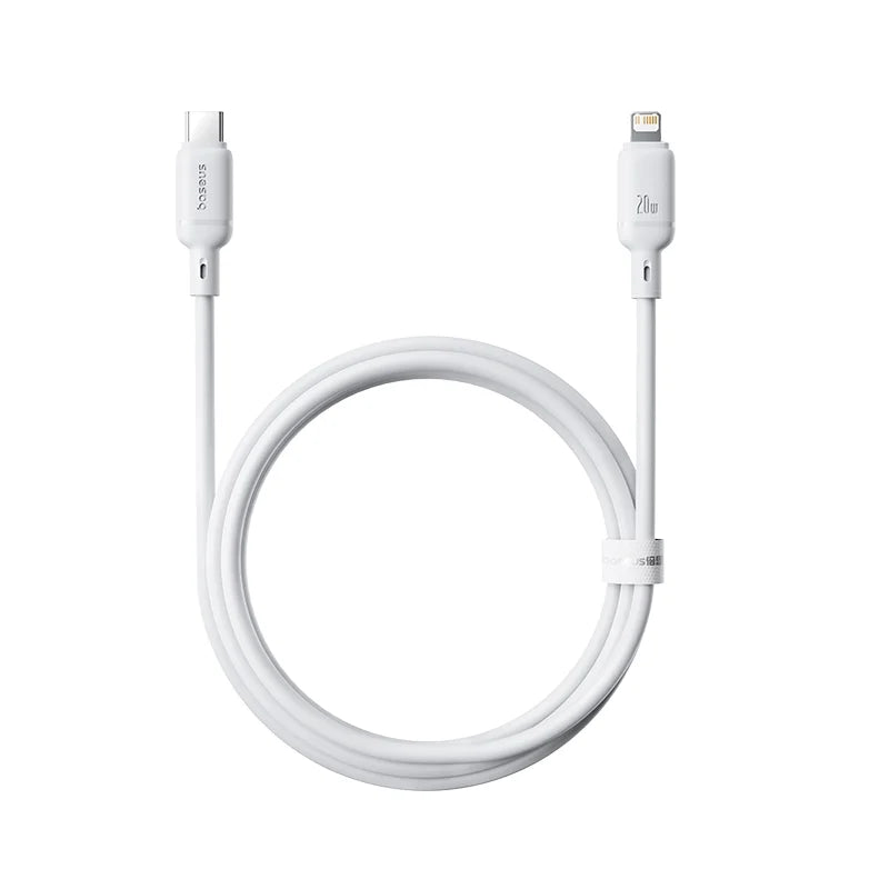 Buy Baseus Silky Series 20W Type-C to Lightning Fast Charging Cable 2m White from Vmart in Pakistan