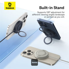 Buy Baseus Simple Mini4 Magnetic Qi2 15W Wireless Charging Stand Black from Vmart in Pakistan