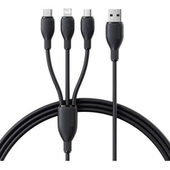 Buy Baseus Ultra-Fast One-for Three Fast Charging Cable USB-A to M+L+C 3.5A Cosmic Black 1.3m Vmart in Pakistan