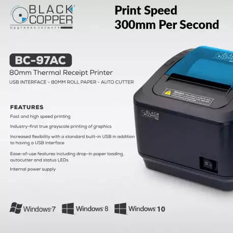 Black Copper BC97AC USB+Serial Thermal Receipt Printer