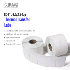 Buy Black Copper BC-TTL-3.5x2.5-1up Barcode Label Roll Vmart in Pakistan