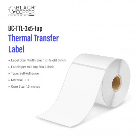 Buy Black Copper BC-TTL-3x5-1up Barcode Label Roll Vmart in Pakistan Vmart in Pakistan