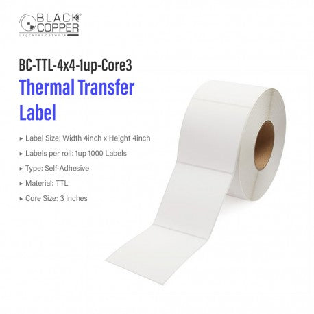 Buy BlackCopper BC-TTL-4x4-1up-Core3 Barcode Label Roll Vmart in Pakistan