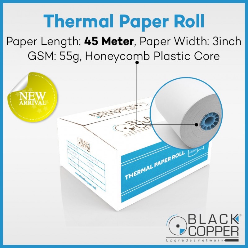 Buy Black Copper BC-W79xL45 Thermal Receipt Paper Roll Vmart in Pakistan