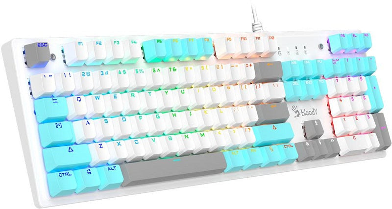 Bloody S510N Mechanical Switch RGB Gaming Keyboard - Ice White