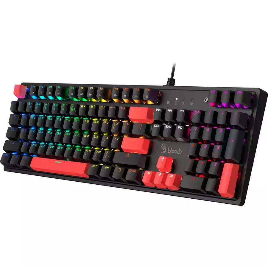 Bloody S510R Mechanical Switch RGB Gaming Keyboard Red Switch - Fire Black