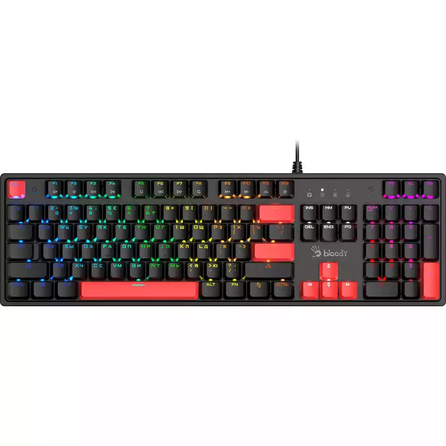 Bloody S510R Mechanical Switch RGB Gaming Keyboard Red Switch - Fire Black