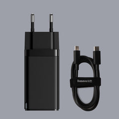 Buy Baseus GaN2 Pro Quick Charger 2C+U 65W With Fast Charging Cable Type-C to Type-C 100W (20V/5A) 1m - Black from Vmart in Pakistan