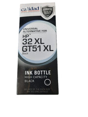 Calidad 1232-BKH Alternative for HP 32 XL GT51 XL Black Ink Bottle