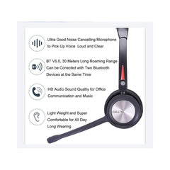 CallTel CTM890BT-DH Bluetooth Headset With Noise Cancelling Wideband Mic