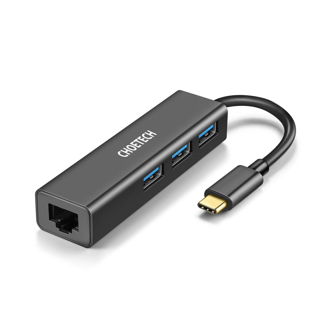 Choetech HUB-U02 USB C Ethernet HUB, LAN Network Adapter