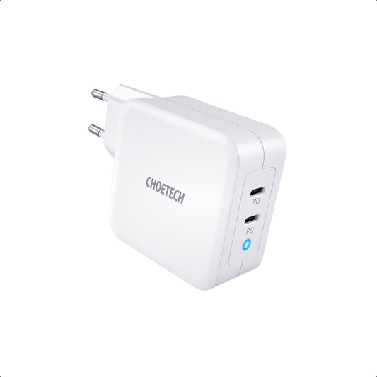 Buy Choetech PD6008 PD 100W GaN Dual USB Type C Charger - EU Plug from Vmart in Pakistan