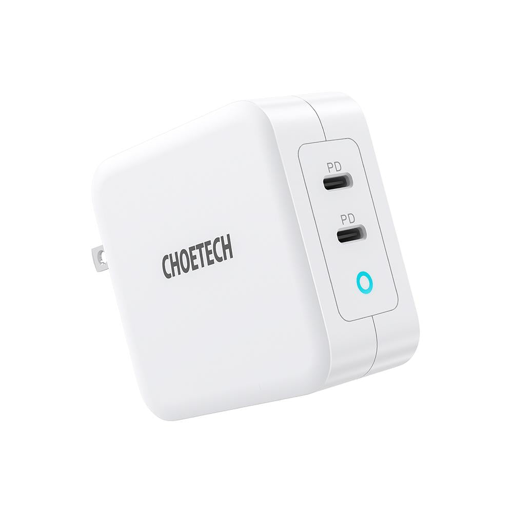 Choetech PD6008 PD 100W GaN Dual USB Type C Charger - EU Plug