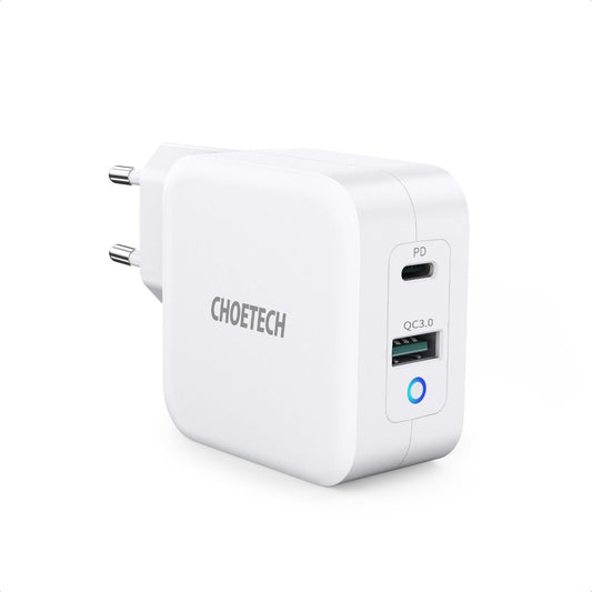 Buy Choetech PD8002 65W 2-Port (1C, 1A) GAN Charger - EU Plug from Vmart in Pakistan