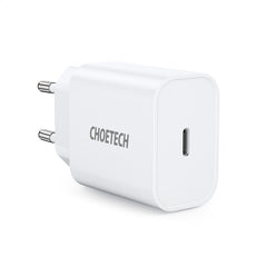 Choetech PD5005 Fast Type C Wall Charger 20W White - EU Plug