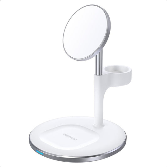 Buy Choetech T586-F 3 in 1 Magnetic Wireless Charger Station for iPhone 12/13/14/15 Series AirPods Pro with iwatch Holder - White from Vmart in Pakistan