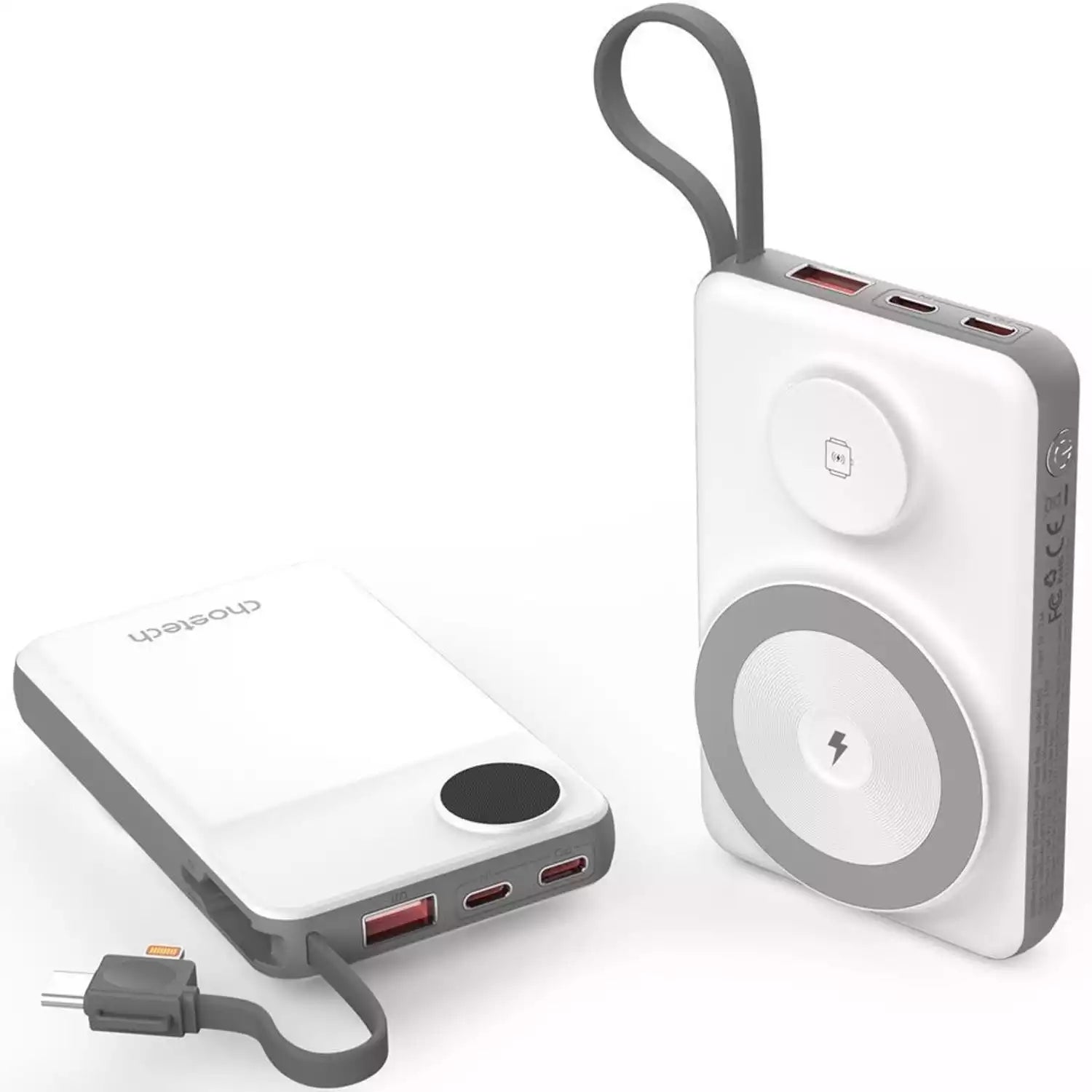 Buy Choetech B695 10000mAh PD15W 3 in 1 Magnetic Wireless Power Bank White/Grey from Vmart in Pakistan