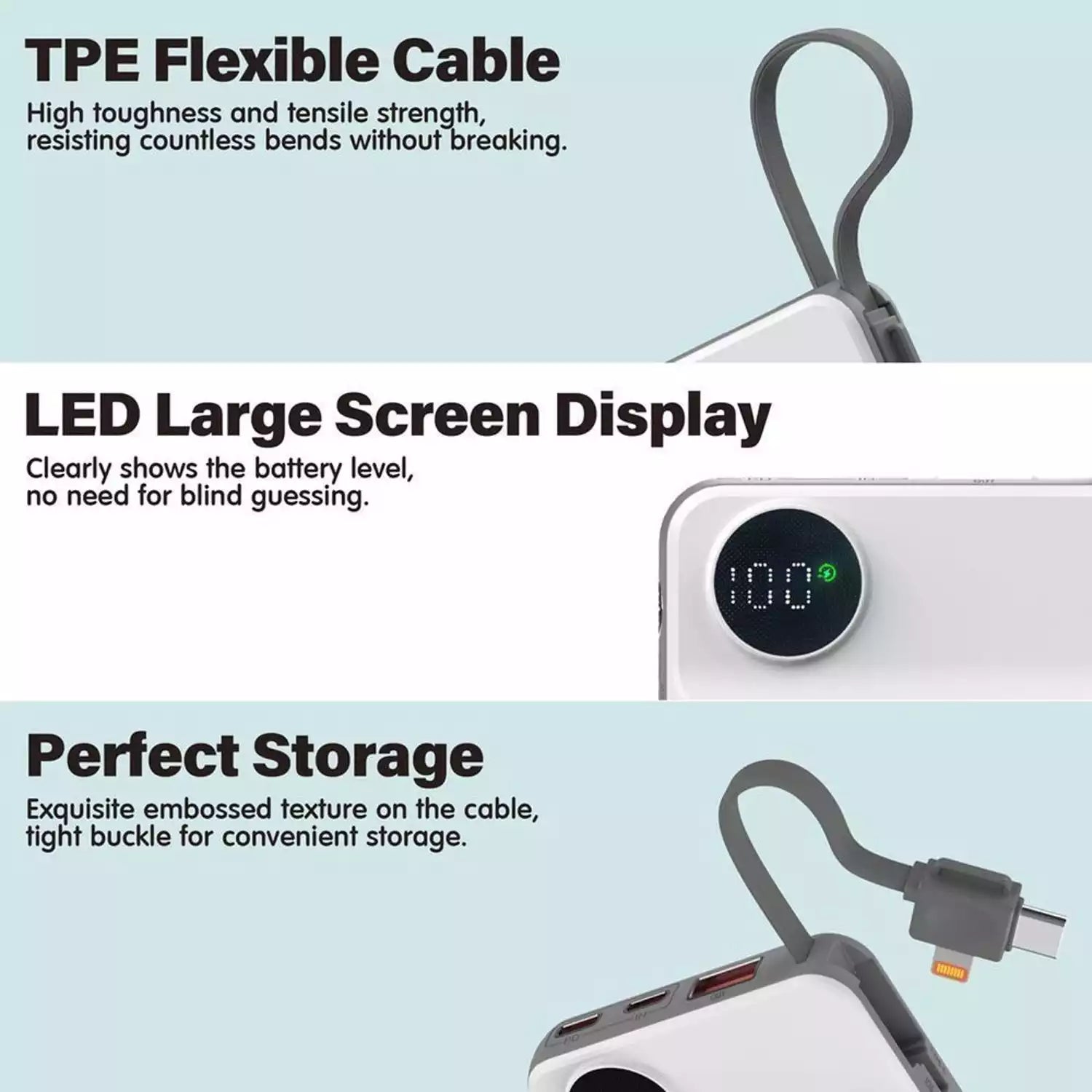 Buy Choetech B695 10000mAh PD15W 3 in 1 Magnetic Wireless Power Bank White/Grey from Vmart in Pakistan