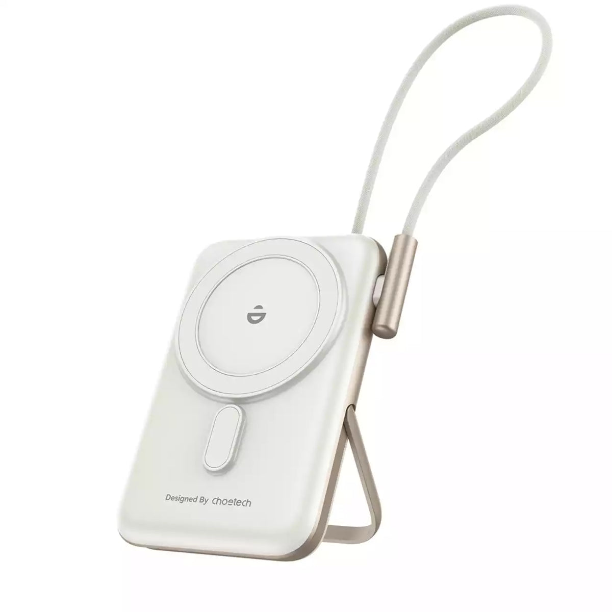 Buy Choetech B735 10000mAh 20W MagLeap Wireless Power Bank White with Phone Holder & Build-in Cable from Vmart in Pakistan