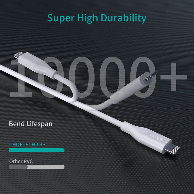 Buy Choetech IP0040 USB-C to Lightning Cable PD18/30W 1.2m White from Vmart in Pakistan