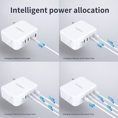 Buy Choetech PD6001 130W 4 Port Wall Charger US White from Vmart in Pakistan