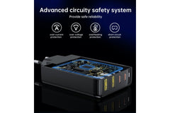 Buy Choetech PD6005 140W 4 Port Quick Charging GaN Wall Charger EU Black from Vmart in Pakistan