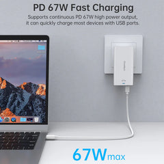 Buy Choetech PD6011 67W GAN Ultrathin A+C Wall Charger EU White from Vmart in Pakistan