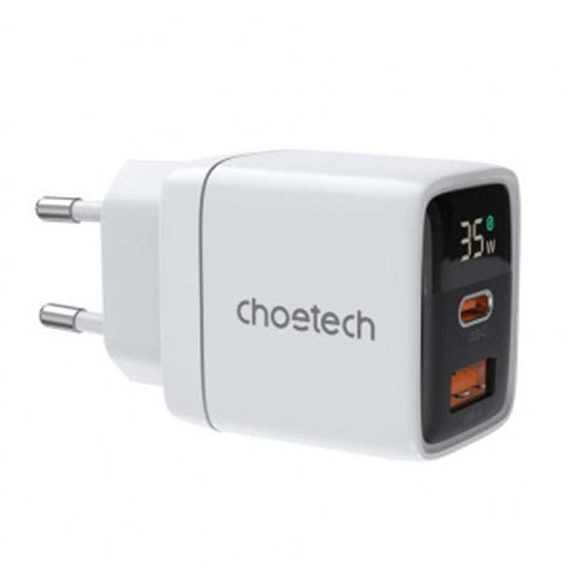 Buy Choetech PD6052 PD35W USB-C & USB-A GaN Charger with Display from Vmart in Pakistan