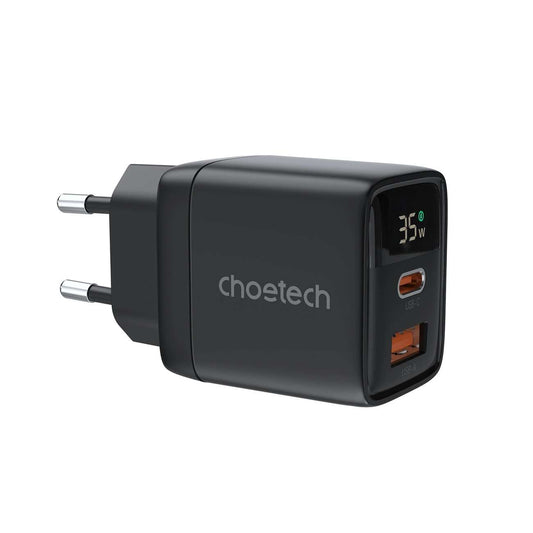 Buy Choetech PD6052 PD35W USB-C & USB-A GaN Charger with Display from Vmart in Pakistan