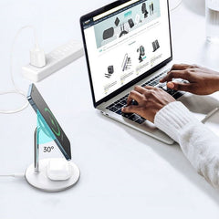 Buy Choetech T581-F 15W Fast Wireless 2 In 1 Magnet Charging Stand from Vmart in Pakistan