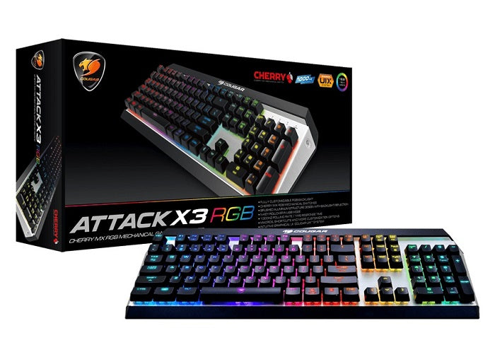 Cougar Attack X3 RGB Cherry MX RGB Backlit Mechanical Gaming Keyboard - Brown Switch