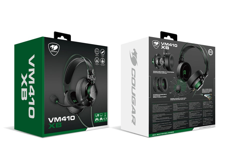 Cougar VM410 Gaming Headset - XB (Black/Green)