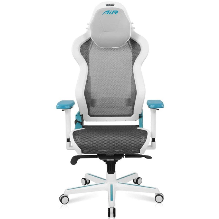 DXRacer AIR-R1S-WQ.G-B3 AIR Series Mesh Gaming Chair - White &amp; Cyan