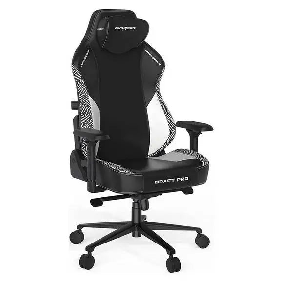 DXRacer CRA-PR031-NW-H1 Craft Series Pro Stripes 1 Gaming Chair Black/White