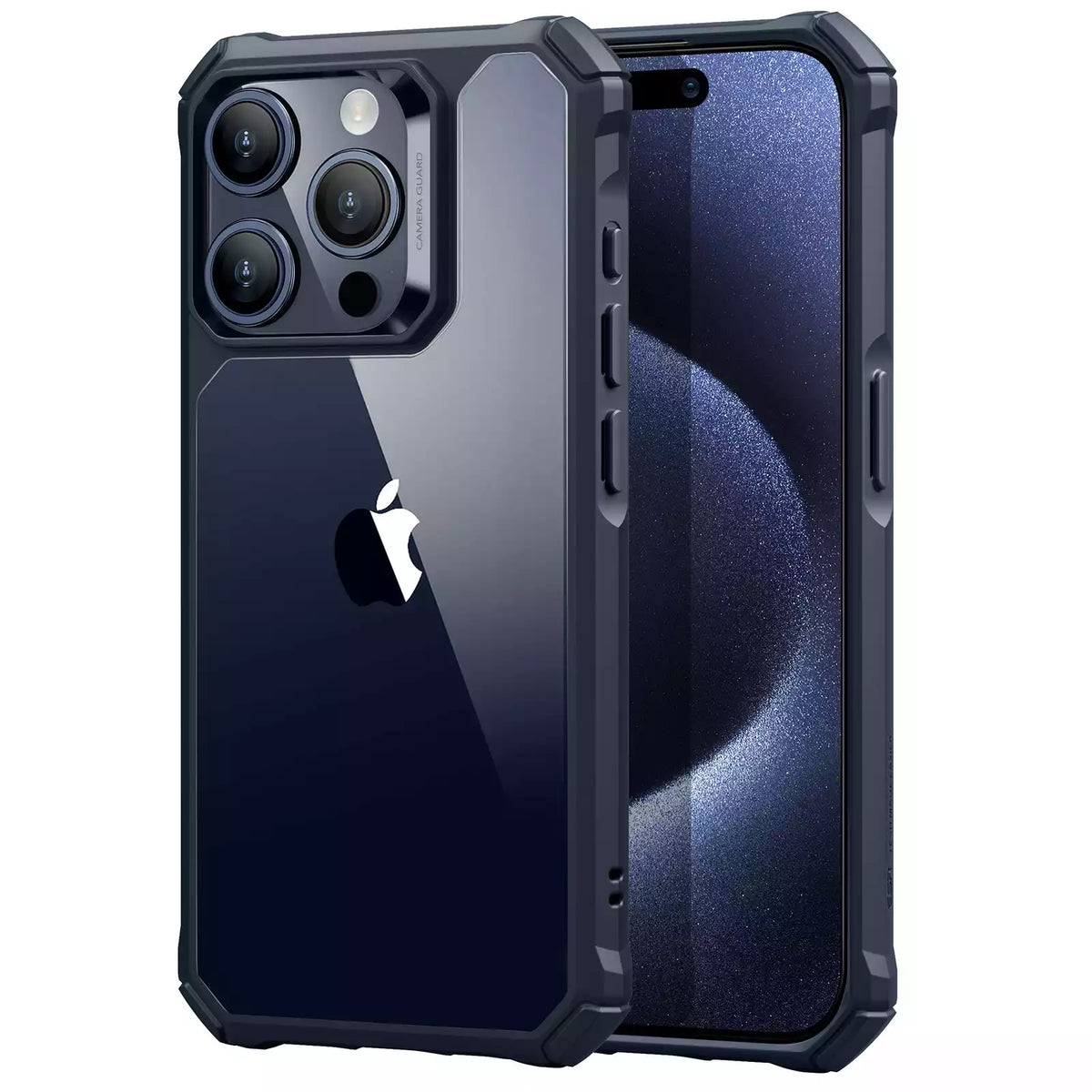 ESR Air Armor Clear Case for iPhone 15 Pro - Dark Blue