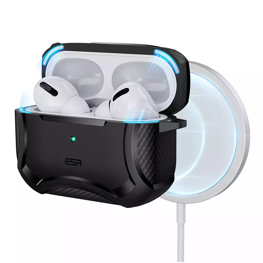 ESR AirPods Pro (2022/2019) Cyber Tough Case (HaloLock) - Black