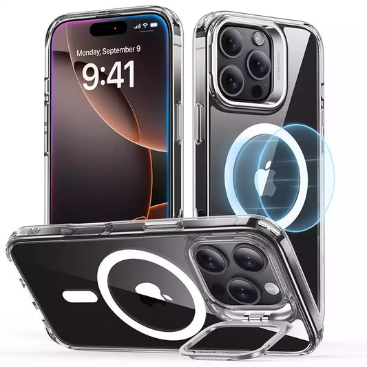 Buy ESR iPhone 16 Pro Max Classic Hybrid Case with Stash Stand (HaloLock) Clear from Vmart in Pakistan