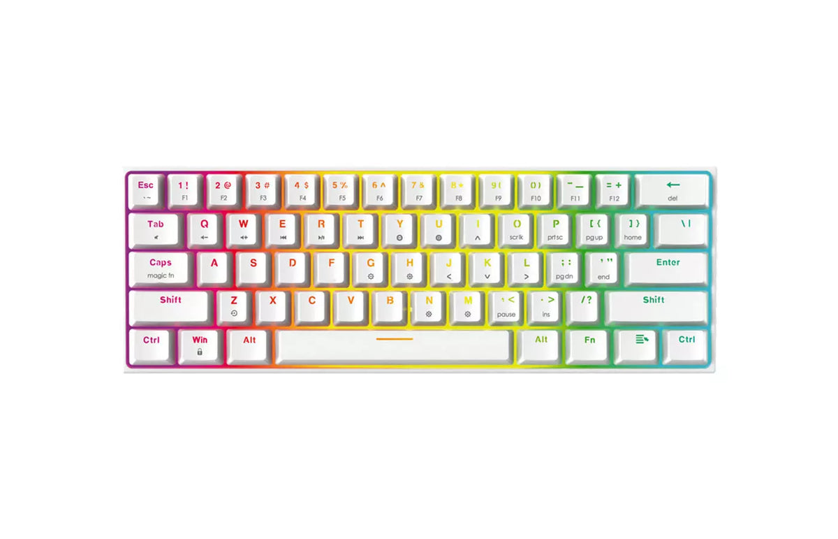 Fantech MAXFIT61 RGB Mechanical Keyboard - White