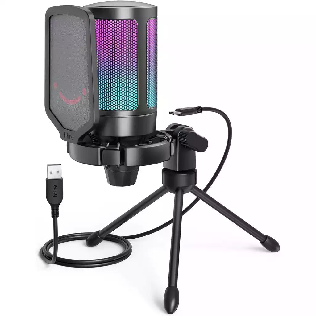 FiFine A6V AmpliGame RGB USB Microphone