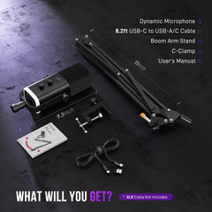 Buy FiFine AmpliGame AM8T USB/XLR Dynamic Microphone Kit with Boom Arm Stand from Vmart in Pakistan