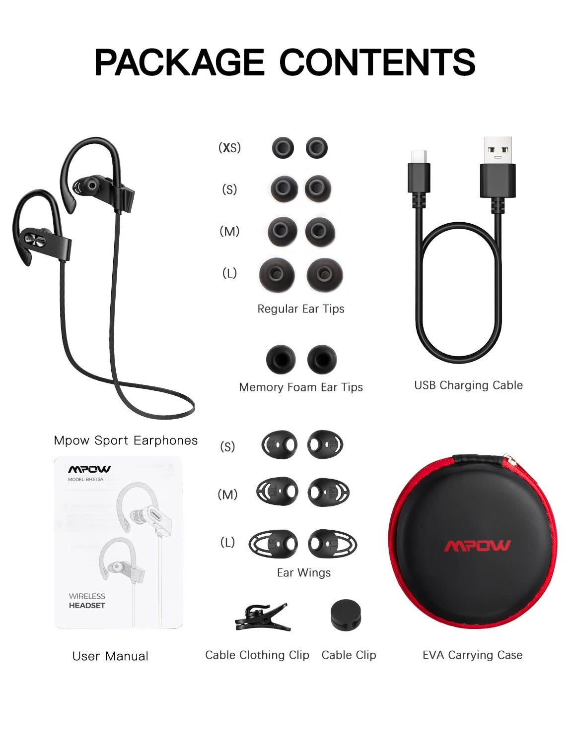 Mpow Flame 2 Bluetooth Headphones - Red