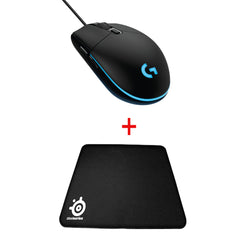 Logitech G102 Prodigy + SteelSeries QcK Mouse Pad Bundle