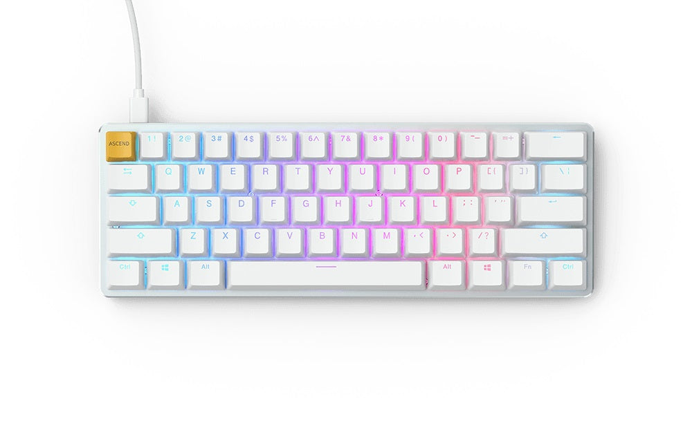 Glorious GMMK White Ice Edition Compact Gaming Keyboard