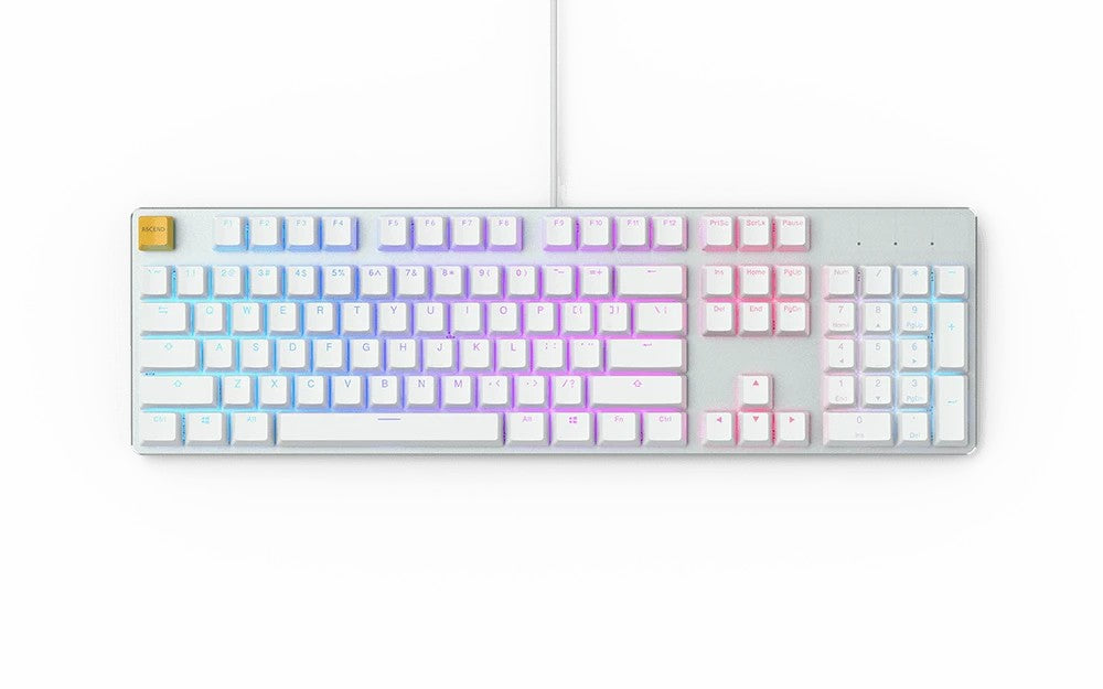 Glorious GMMK White Ice Edition Full Size Gaming Keyboard