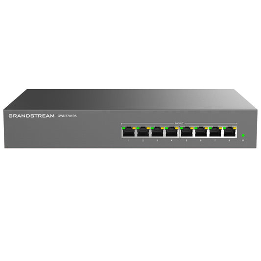 Buy Grandstream GWN7701PA 8 Port Gigabit Unmanaged Ethernet POE Switch from Vmart in Pakistan