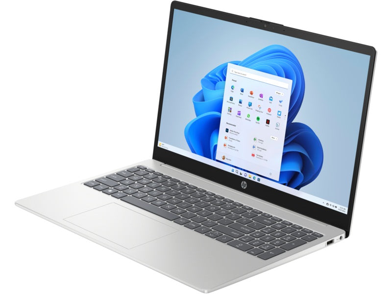 HP 15S FD0109TU Laptop Intel Core i3 N305 8GB DDR4 512GB Intel UHD Graphics 15.6 HD Brightview SVA 250 nits Windows 11 Home Natural Silver