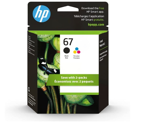 HP 67 Black/Tri-color Ink Cartridges