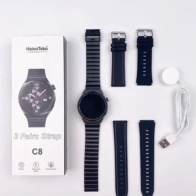 Haino Teko C8 Smart Watch with 3 Pairs Strap