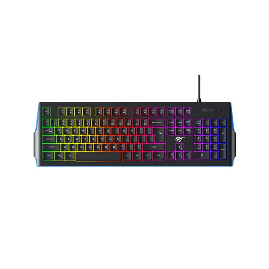 Buy Havit KB866L Multi function Backlit Keyboard - Black+Blue from Vmart in Pakistan