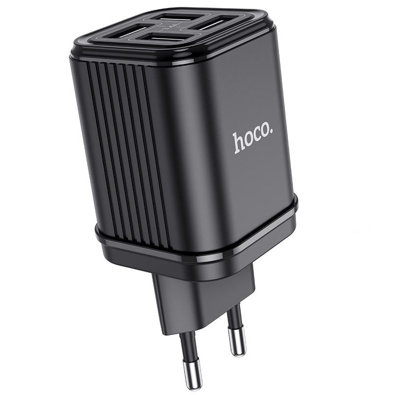 Hoco C84A Resolute EU Plug Wall Charger - Black